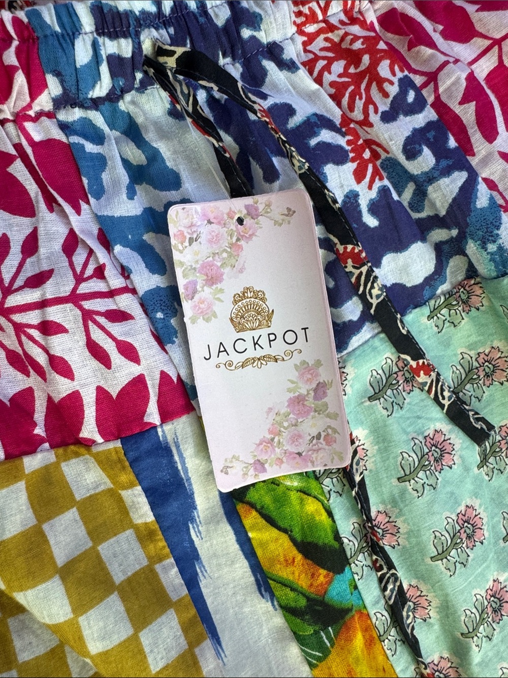 Patchwork Elastic-Waist Joggers in Multicolor - Kids - Picture 3 of 10